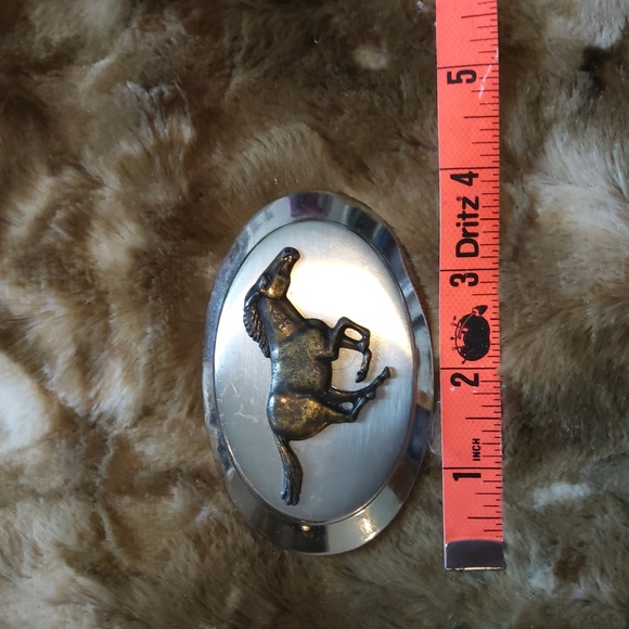Vintage Mustang Galloping Horse Western Belt Buckle Unisex - Picture 9 of 11